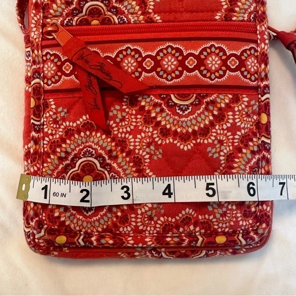 Vera Bradley Paprika Mini Hipster Crossbody Purse Bag Boho Floral Print Orange
